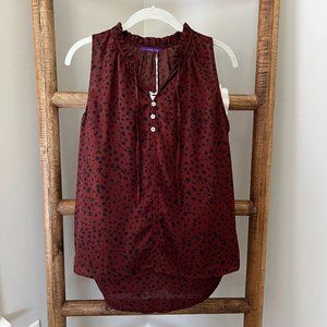 West Kei Sleeveless Hi-Lo Burgundy blouse